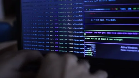 Caucasian developer programming a website code. website programming code Stock Footage 206038655