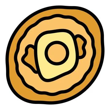 Caucasian khachapuri icon vector flat Illustrazione stock