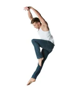 Caucasian male dancer Stock Photos