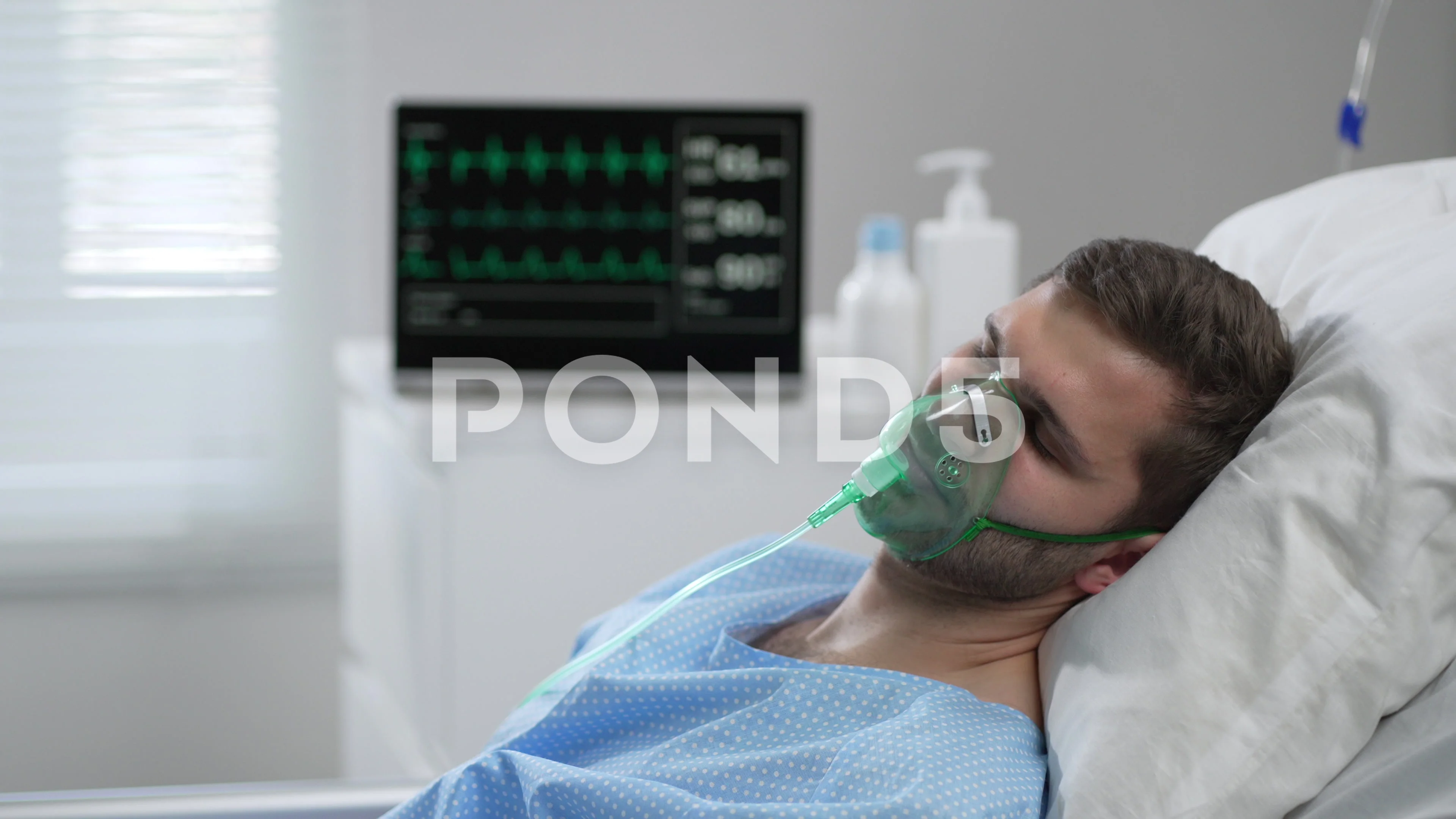 Person With Oxygen Mask
