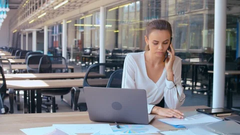 Caucasian manager talking with client Stock Footage 103110349