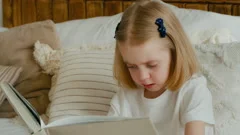 smart baby girl reading