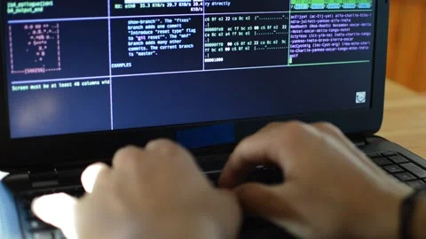 Caucasian web developer programming software. code developer website. Stock Footage 209492437
