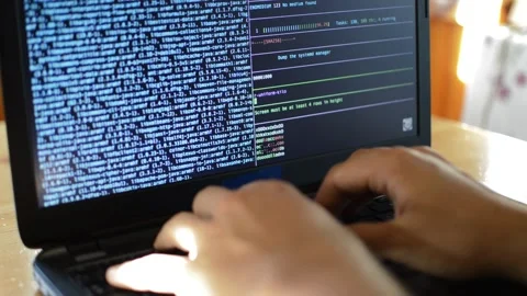 Caucasian web developer programming software. code developer website. Stock Footage 209493086