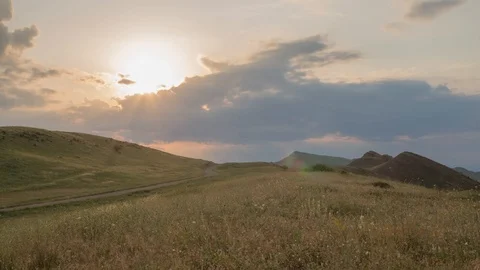 Caucasus fields valley mountains epic Timelapse caucasian beauty nature georgia Vídeos de archivo 87508134