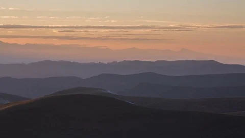 Caucasus. The formation of winter clouds above the volcano Elbrus Stock Footage 70153636