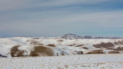 Caucasus. The formation of winter clouds above the volcano Elbrus Stock Footage 72623586