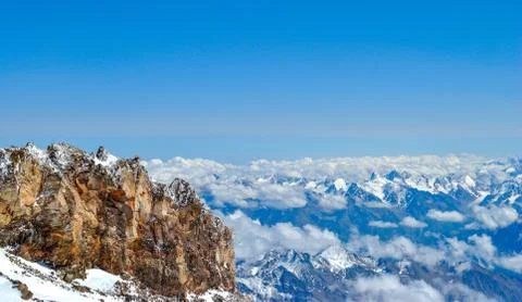 Caucasus High Mountains Stock Photos