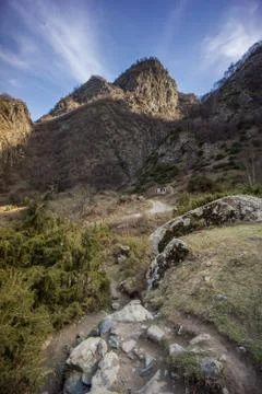 Caucasus hiking in spring Stock Photos