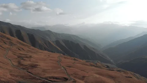 Caucasus Mountains 4K epic Drone flight, hills and valley beauty Georgian nature Vídeos de archivo 117599709