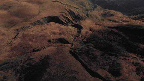 Caucasus Mountains 4K epic Drone flight, hills and valley beauty Georgian nature Stock Footage 117600107