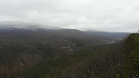 Caucasus mountains from the air in the winter. Stock Footage 124590995
