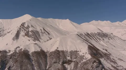 Caucasus mountains covered with snow Stock Footage 152486485