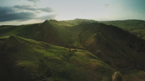 Caucasus mountains epic flight hills and Georgian valley beauty nature georgia Stock Footage 87534402