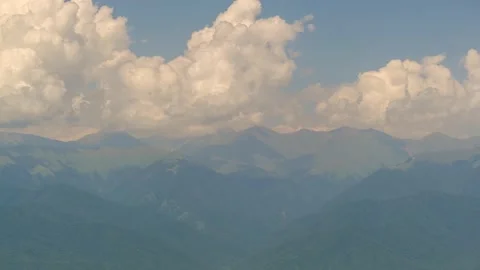 Caucasus Mountains landscape timelapse moving clouds. Georgia Stock-Footage 157325535