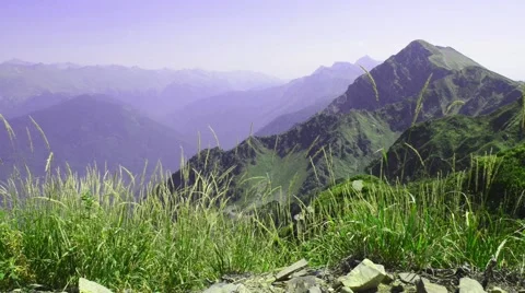 Caucasus Mountains Rosa Peak Stock-Footage 45264372