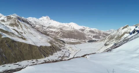 Caucasus mountains in winter Stock Footage 147364215