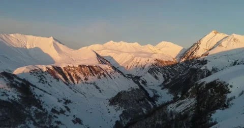 Caucasus mountains in winter Stock Footage 147364227
