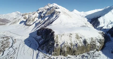 Caucasus mountains in winter Stock Footage 147364361