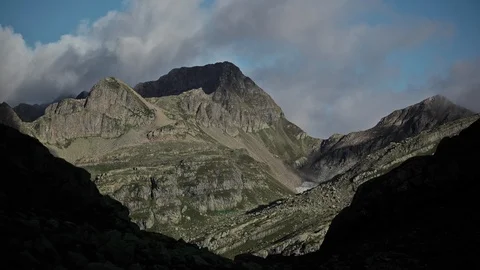 Caucasus summer day mountain range Timelapse Stock-Footage 87282917