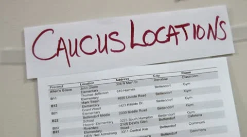 Caucus Locations - Iowa Caucus Stock Footage 10596282