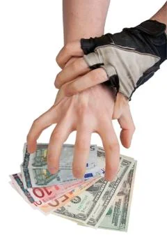 Caught corruptionist with clipping path Stock Photos