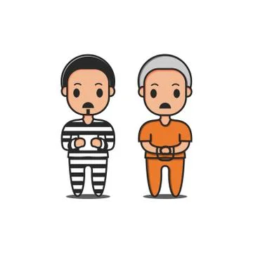 The caught criminal character vector Stock Illustration