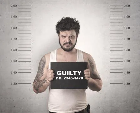 Caught gangster in jail Stock Photos