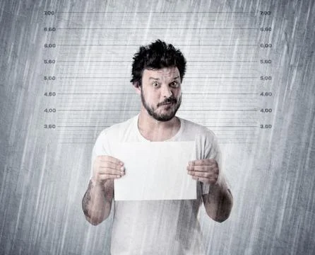 Caught gangster in jail Stock Photos