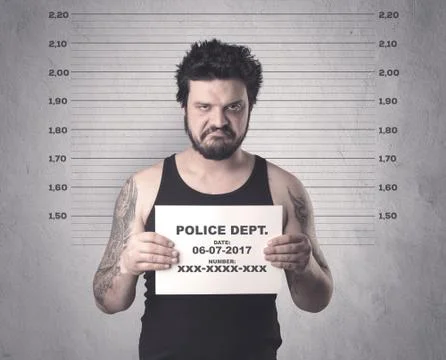Caught offender. Stock Photos