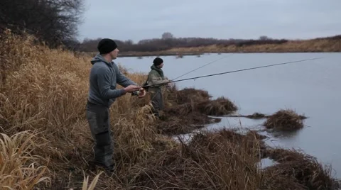 Caught pike Video stock 48895529