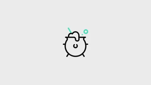 Cauldron Animated Icon Video stock 320226140