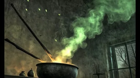 Cauldron Bubbling with Witch's Magic Potion Stock Footage 282662751