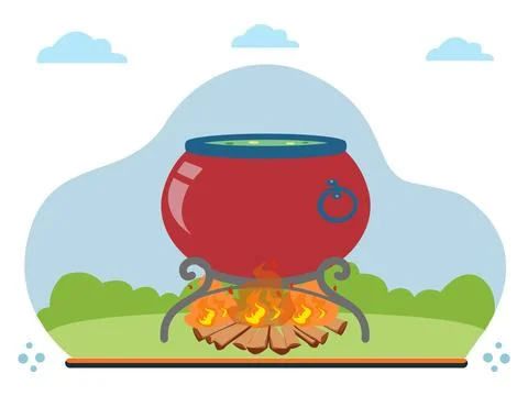 Cauldron Concept Illustration Stock Illustration
