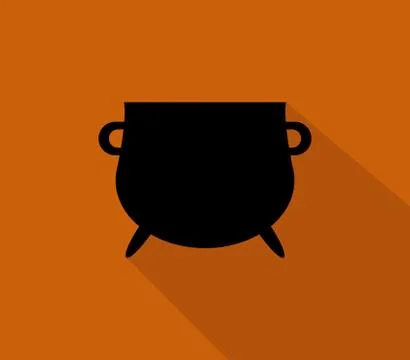Cauldron icon on white background Stock Illustration