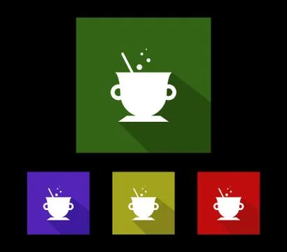 Cauldron icon on white background Stock Illustration