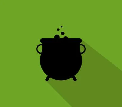 Cauldron icon on white background Stock Illustration