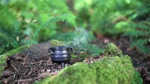 Cauldron Incense Burner Stock Footage 199552051