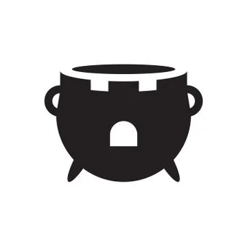 Cauldron kitchen castle creative logo icon illustration Stock Illustration
