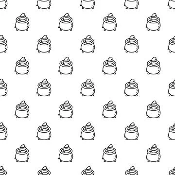 Cauldron pattern creating halloween or alchemy background Illustrazione stock