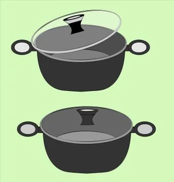 Cauldron for pilaf Stock Illustration