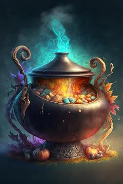 Cauldron of plenty Stock Illustration