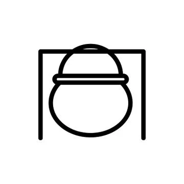 Cauldron potion icon vector. Isolated contour symbol illustration Stock Illustration