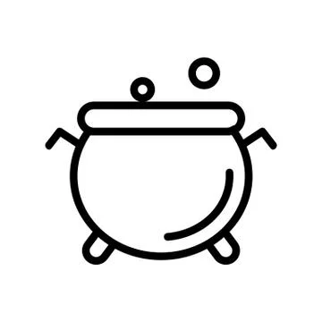 Cauldron potion icon vector. Isolated contour symbol illustration 库存插图