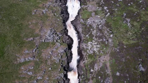 Cauldron Snout waterfall hyper lapse Stock Footage 237784583