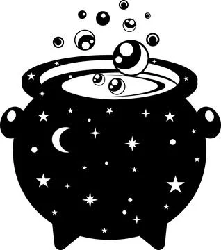 Cauldron Vector, Halloween Vector, Witch Vector File Stock Illustration