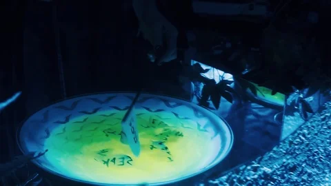 Cauldron witch with green liquid with an alpha channel Stock Footage 121410533