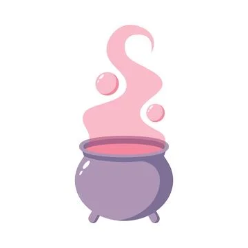 Cauldron with witch poison. Vector illustration Stock Illustration