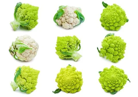 Cauliflower and broccoli Stock Photos