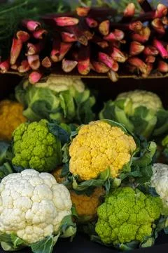 Cauliflower and vegetables Foto stock